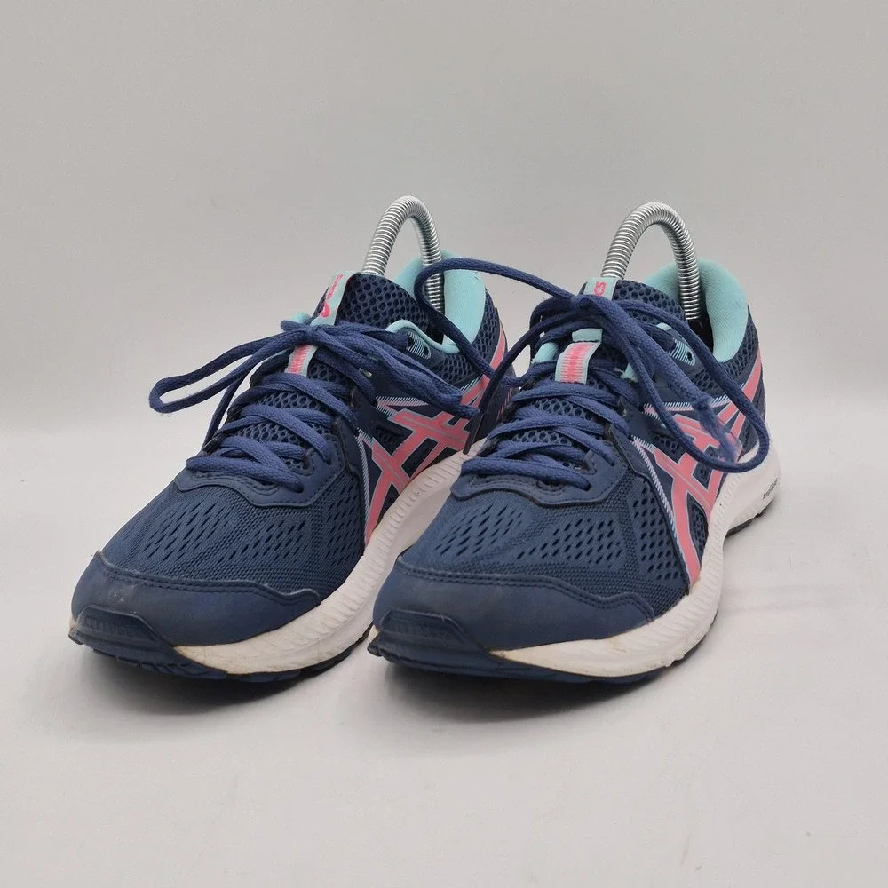 Asics Gel-Contend 7‎ Running Shoes Womens Size 9 Blue Pink AmpliFoam 1012B228
